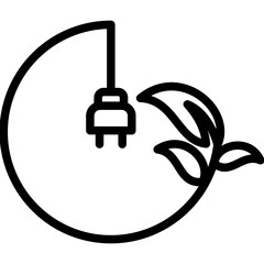 Sustainable Energy line icon