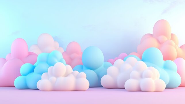 Ethereal floating clouds in lavender and azure a visual journey for anxiety reduction