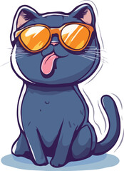 Cat with eye glasses