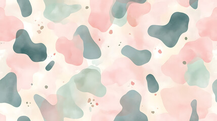 Abstract Pastel Shapes: Soft Watercolor Design