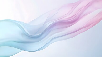 Fototapeta premium Gradient pastel colored fabric floats in a gentle breeze