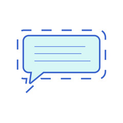 Message icon. Vector illustration on isolated white background.