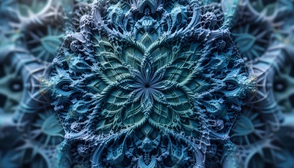 Abstract Background with Intricate Fractal Patterns in Soft Harmonious Colors