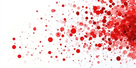 Red circles of varying sizes scattered on a white background
