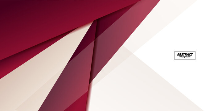 Abstract geometric colorful dark red square pattern background with simple triangle shapes and overlapping shadows. Colorful trendy 3D design. Cool and modern with paper cut concept. Vector Eps10