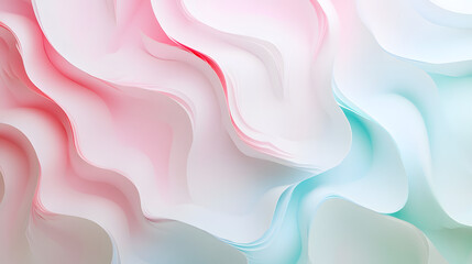 Obraz premium Abstract Pastel Waves: Flowing Paper Design