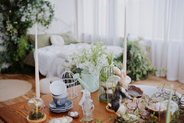 Cozy indoor spring decor reflects tranquility and nature inspiration