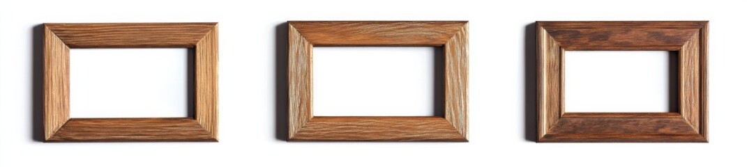 Picture frames isolated on white background luxury gold Vintage set