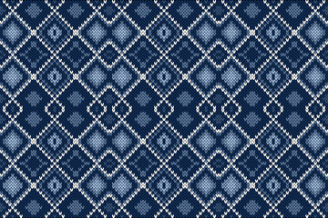 Knitting seamless patterns. Abstract geometric pattern design for wrapping paper, fabric pattern. Beautiful textile pattern for background or wallpaper. Decoration for Merry Christmas, Happy New Year.