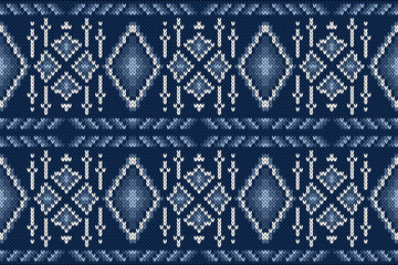 Knitting seamless patterns. Abstract geometric pattern design for wrapping paper, fabric pattern. Beautiful textile pattern for background or wallpaper. Decoration for Merry Christmas, Happy New Year.