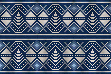 Knitting seamless patterns. Abstract geometric pattern design for wrapping paper, fabric pattern. Beautiful textile pattern for background or wallpaper. Decoration for Merry Christmas, Happy New Year.