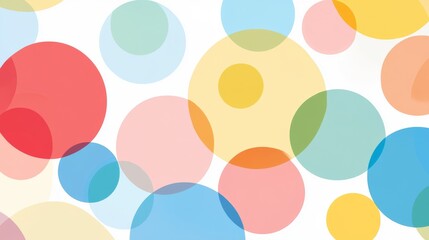 Abstract background with overlapping pastel colored circles