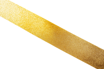 Glitter gold design element line isolated on transparent white background