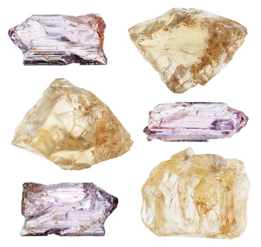 natural specimens of uncut scapolite rocks cutout