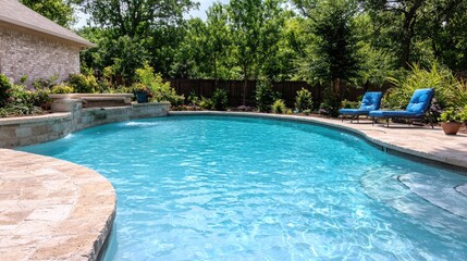 Backyard Swimming Pool with Patio