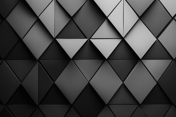 Obraz premium black and white image of a wall made of squares. The squares are all different sizes and are arranged in a way that creates a sense of depth and texture. The image has a modern