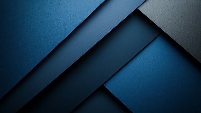 Minimalist Blue background with triangular motifs for design, banner template. White space in the center of the page for text. Minimalist Blue and white modern pattern.