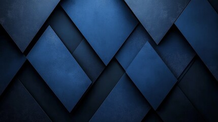 Minimalist Blue background with triangular motifs for design, banner template. Featuring white space in the center of the page for text. Ideal for geometric minimalist wallpapers with a modern touch.