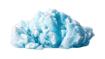 A vibrant blue ice chunk, symbolizing nature's beauty and climate change effects.