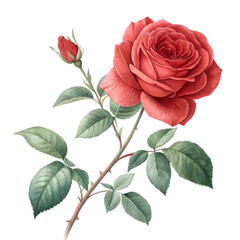 Rose on transparent background
