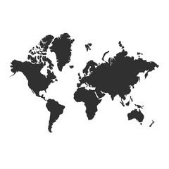 Obraz premium PrintWorld Map Silhouette Vector Design