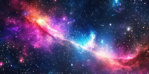 Cosmic nebula and stars shining in deep outer space