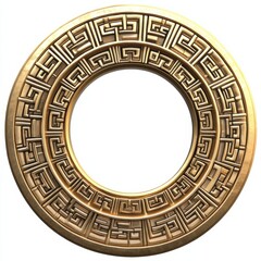 Naklejka premium frame picture oval round isolated on white background luxury vintage retro gold