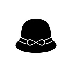 Cloche Hat Silhouette Icon Design