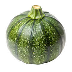Round zucchini on transparent background