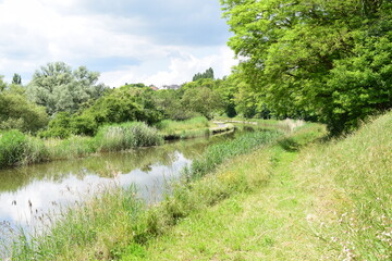 Sarre channel near Sarrelbe in Frnace