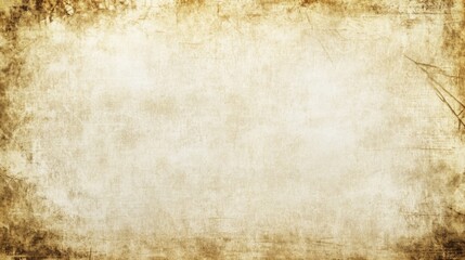 Fototapeta premium Antique Parchment Texture with Faded Borders and Delicate Ink Stains: Evoking Ancient Manuscripts with a Historical and Authentic Background for Text or Graphics