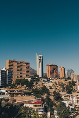 Obraz premium big white hotel at Benidorm 