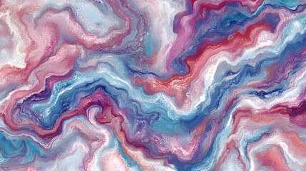 Obraz premium Fluid Acrylics: Abstract Swirls of Color and Texture