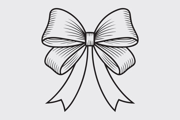 Simple Bow Elegant and Minimalist Design vector