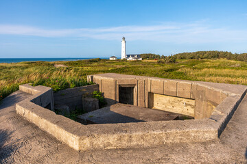 Bunker Museum in Hirtshals, Jutland. Historic bunkers from the German Atlantic Wall along the...