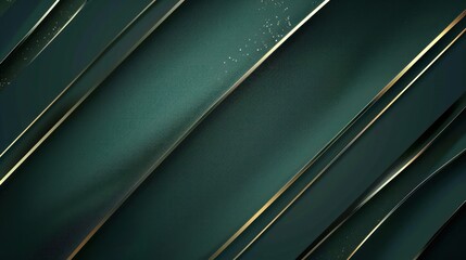 Obraz premium Elegant green and gold abstract fabric texture background