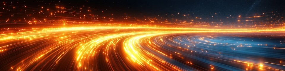 Abstract extreme speed concept, blue lazers, data