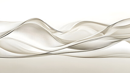 Abstract Waves: Elegant Beige & White Flowing Design