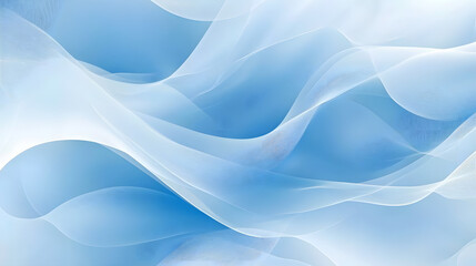 Obraz premium Abstract Blue Waves: Serene Flowing Design