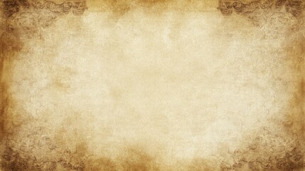 Obraz premium High-Resolution Blank Parchment Texture with Intricate Details and Weathered Look, Soft Lighting Enhancing Warm Sepia Tones and Pristine Center