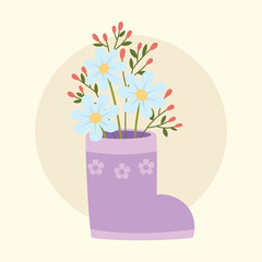 Flat Vector Flower Illustration