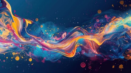 Abstract colorful wave design with vibrant hues and textures