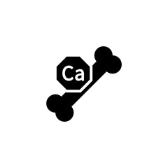 Calcium and bone icon. Isolated vector illustration on white background.