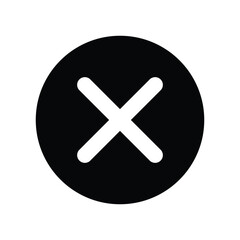 cross icon button vector. Delete, Close icon vector on white background 