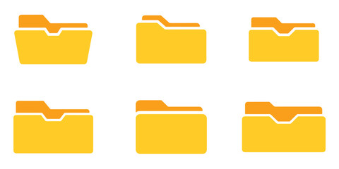 Flat folder icon for web flat icon set vector. File icon vector