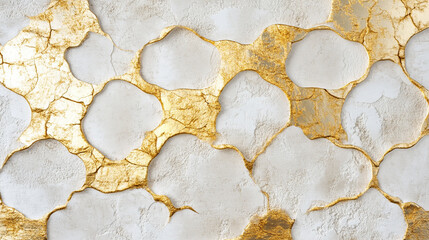 Fototapeta premium Biały marmur, stiuk złoty wzór, tło dla projektu, tapeta.