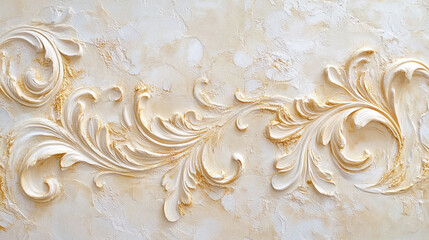 Fototapeta premium Biały marmur, stiuk złoty wzór, tło dla projektu, tapeta.