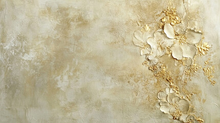 Fototapeta premium Biały marmur, stiuk złoty wzór, tło dla projektu, tapeta.