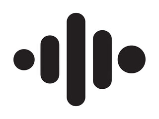 sound wave icon vector. soundwave sign. rhythm, voice, audio, noise, frequency, record. beat symbol vector on white background