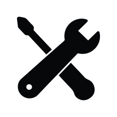 Troubleshoot icon vector. Repair icon symbol on white background